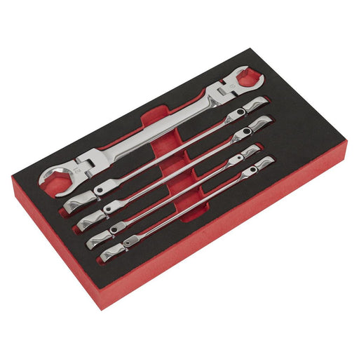 Sealey Premier Premier Flexi-Head Flare Nut Spanner Set 5pc AK2652 Sealey Premier - Town Tools 