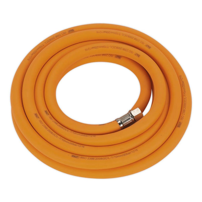 Sealey High-Visibility Hybrid Air Hose with 1/4"BSP Unions 5m x 10mm AHHC538 Sealey - Town Tools 