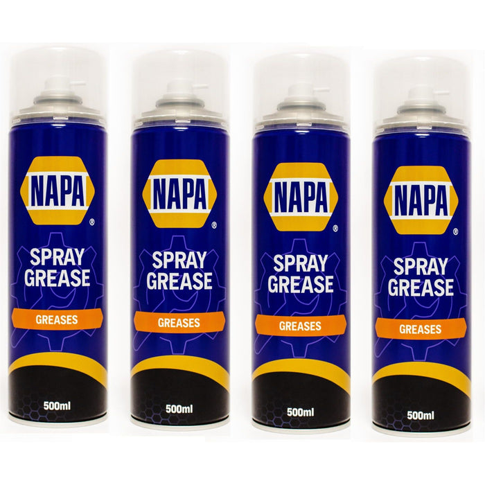 4x NAPA Grease Spray Multi Purpose Protects & Lubricates 500ml