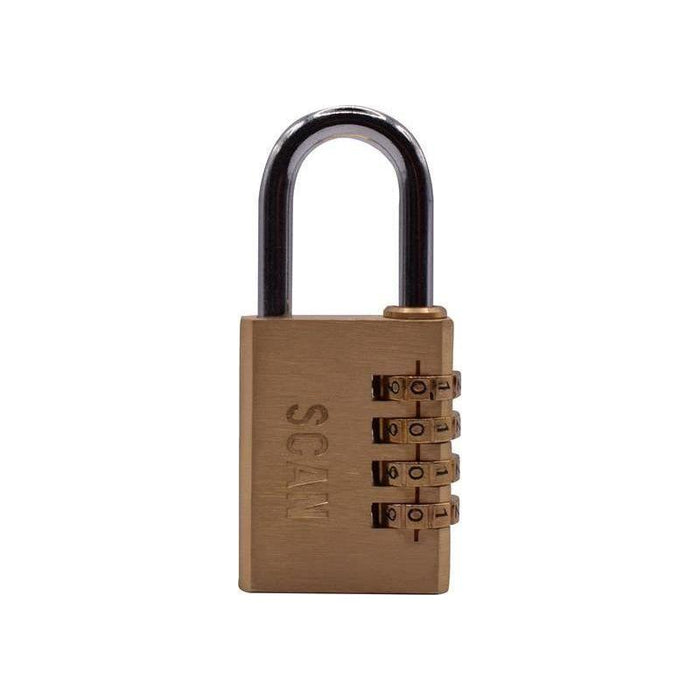 Scan Brass Combination Padlock 38mm Scan - Town Tools