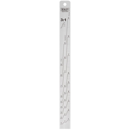 Sealey Aluminium Paint Measuring Stick 1:1/3:1 PA07 Sealey - Town Tools 