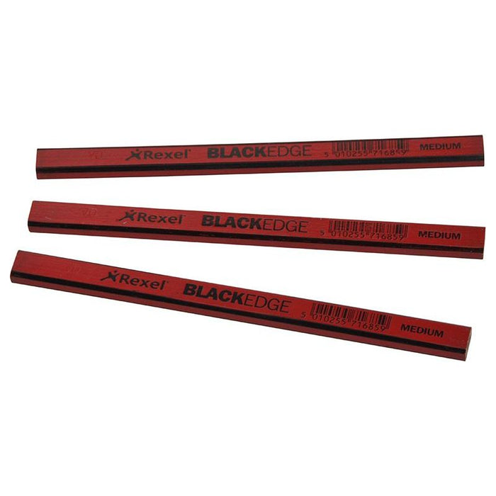 Blackedge Carpenter's Pencils - Red / Medium (Card 12) Blackedge - Town Tools