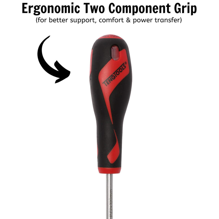 Teng Tools PZ Screwdriver PZ2 x 100mm L Teng Tools - Town Tools 