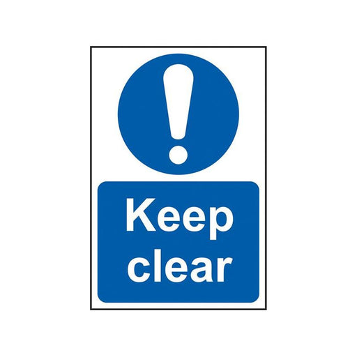 Scan Keep Clear - PVC Sign 200 x 300mm Scan - Town Tools