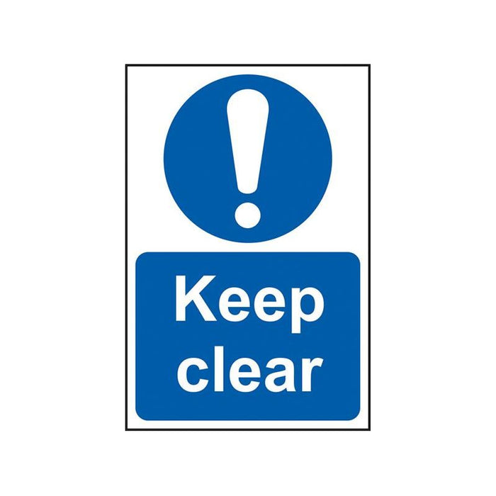 Scan Keep Clear - PVC Sign 200 x 300mm Scan - Town Tools