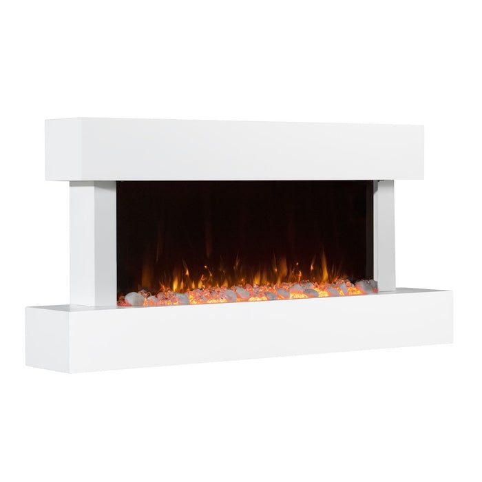 Baridi 46" Wall Mounting 1000W/2000W Electric Fireplace with LED Flame Effects