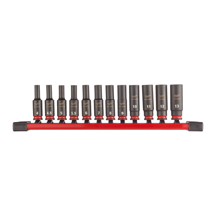 Milwaukee 12 Piece ShockWave 1/4" Drive Impact Socket Set Milwaukee - Town Tools 