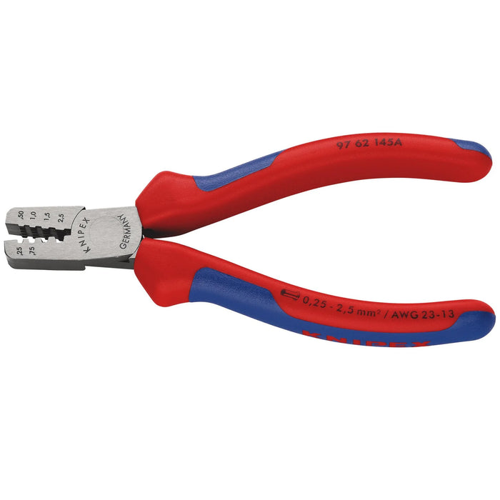 KNIPEX 97 62 145 A Crimping Pliers for Wire Ferrules, 145mm - 97 62 145 A
