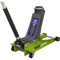 Sealey Trolley Jack 2.25 Tonne Low Profile Rocket Lift Hi-Vis Green 2001LEHV
