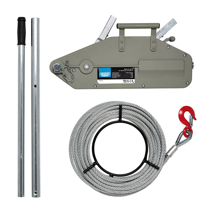 Draper Expert Wire Rope Puller, 1600kg - WRP16