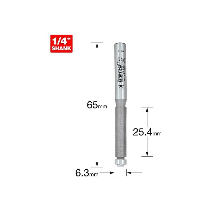 Trend 46/07 x 1/4 TCT 90° Template Profiler 6.3 x 25.4mm Trend - Town Tools