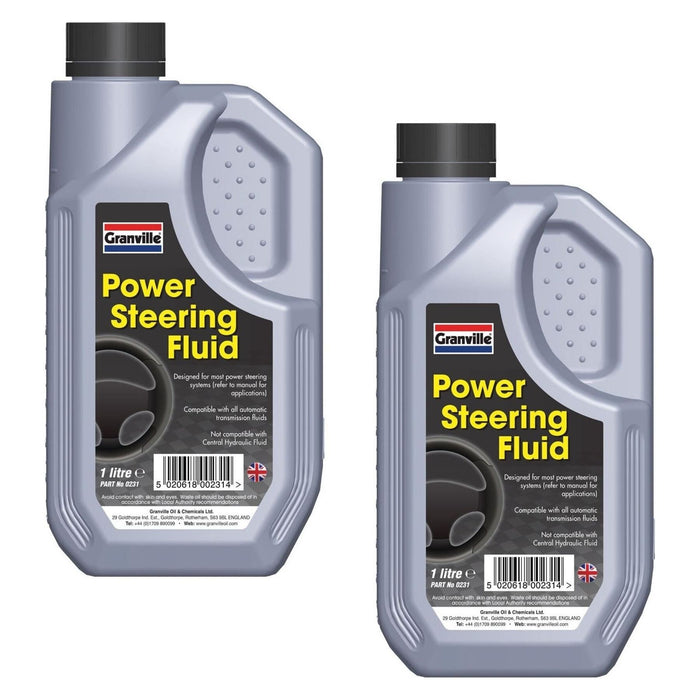 2 x Granville Power Steering Fluid Synthetic Oil Based Hydraulic Lubricant 1 Lit Granville - Town Tools 