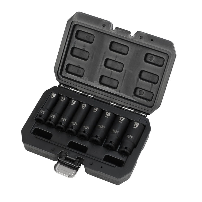 Draper HI-TORQ® Metric Deep Impact Socket Set, Sq. Dr. (8 Piece) 1-3