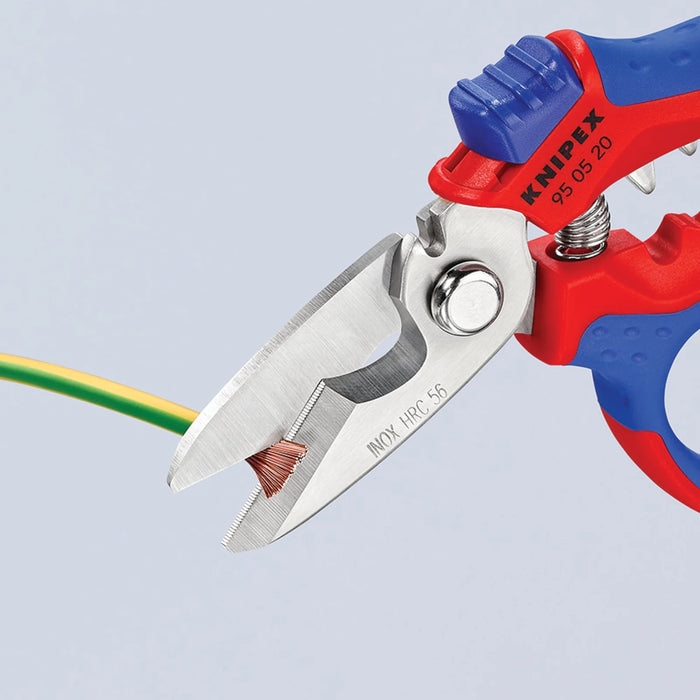 KNIPEX 95 05 20 SB Angled Electricians' Shears, 160mm - 95 05 20 SB