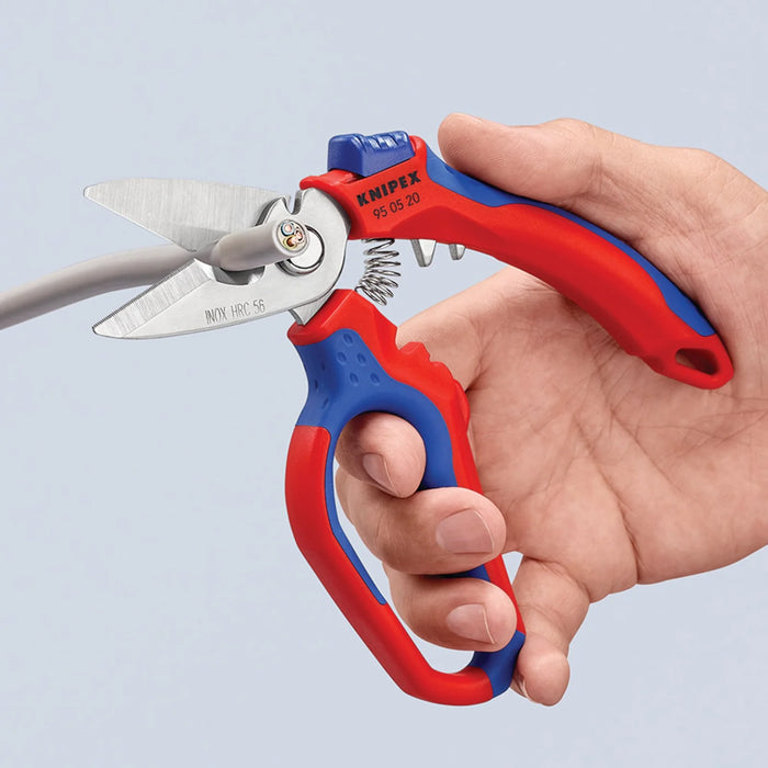 KNIPEX 95 05 20 SB Angled Electricians' Shears, 160mm - 95 05 20 SB