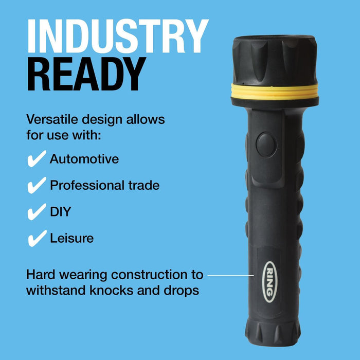 Ring Heavy Duty Rubber LED Torch - 50 Lumens (RT5196) Ring Automotive - Town Tools 