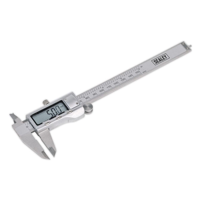 Sealey Digital Vernier Caliper 0-150mm(0-6") Stainless Steel AK9621EV Sealey - Town Tools 