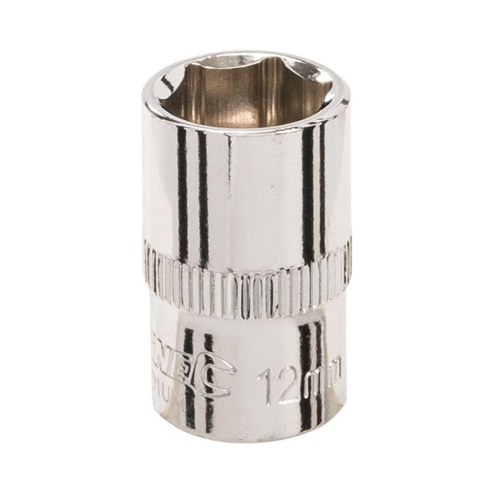 Silverline Socket 3/8" Drive 6pt Metric 12mm Silverline - Town Tools 