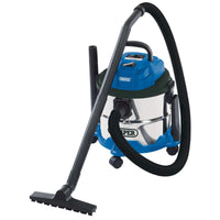 Draper 230V Wet and Dry Vacuum Cleaner with Stainless Steel Tank, 15-30L, 1250W