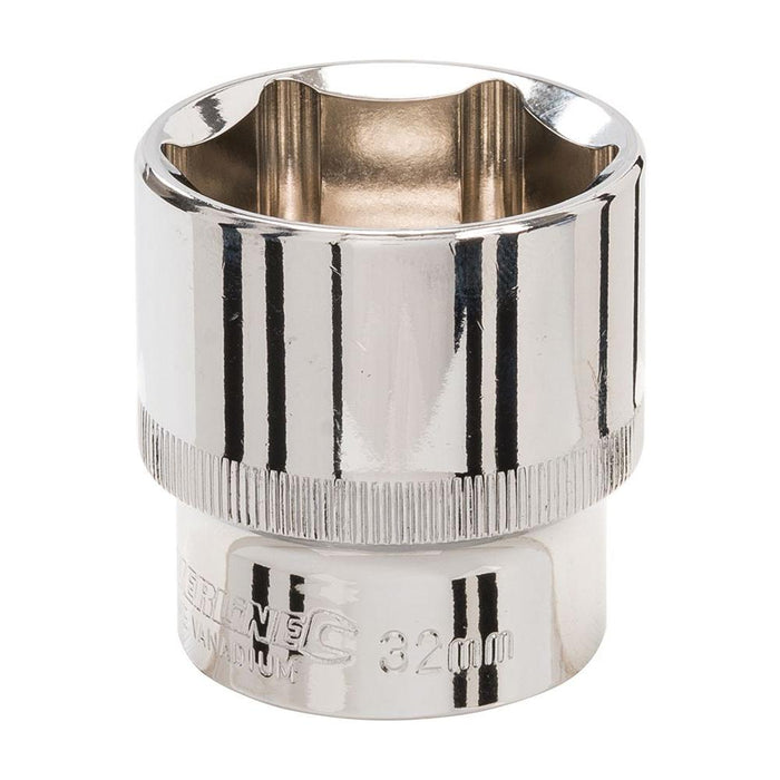 Silverline Socket 1/2" Drive 6pt Metric 32mm Silverline - Town Tools 
