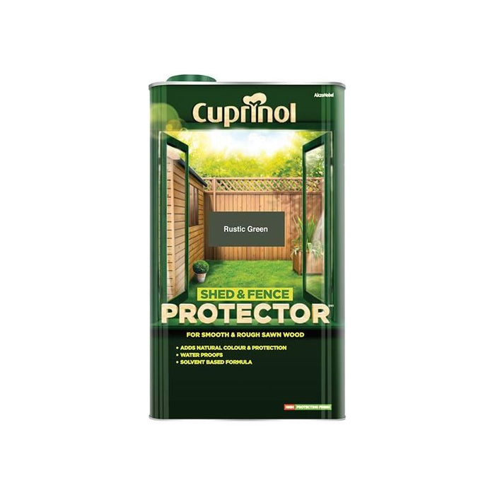 Cuprinol Shed & Fence Protector Rustic Green 5 litre Cuprinol - Town Tools