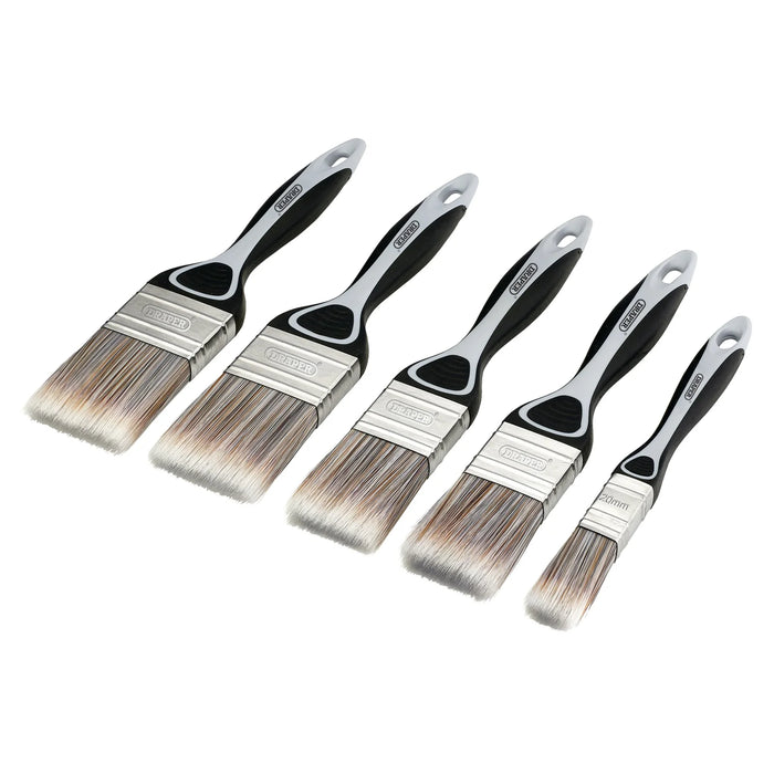 Draper Soft Grip Flat Paint Brush Set (5 Piece) - PB-FLAT-5 Piece