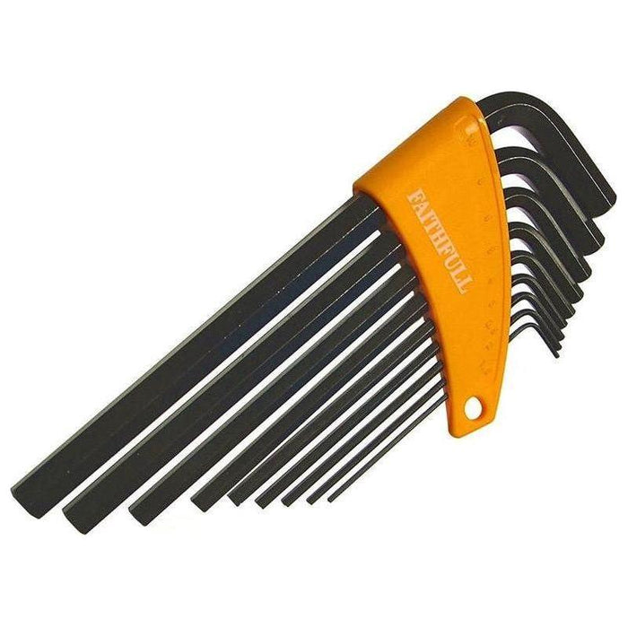 Faithfull Metric Long Arm Hex Key Set, 9 Piece Faithfull - Town Tools