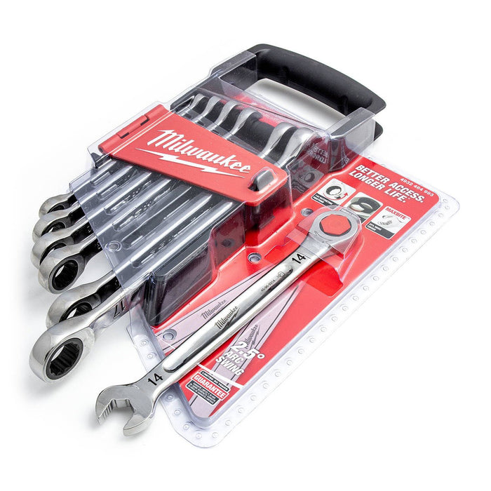 Milwaukee MAX BITE Ratcheting Metric Combination Spanner Set (7pc)