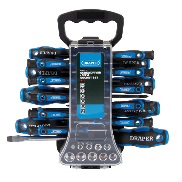 Draper Screwdriver, Socket and Bit Set (49 Piece) - 865/49