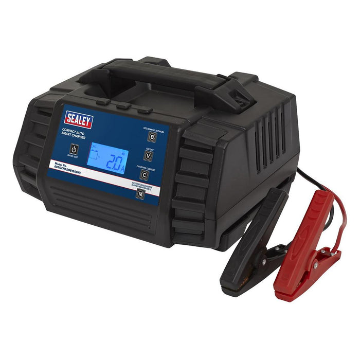 Sealey Compact Auto Smart Charger & Maintainer 12A 12/24V AUTOCHARGE1200HF Sealey - Town Tools 