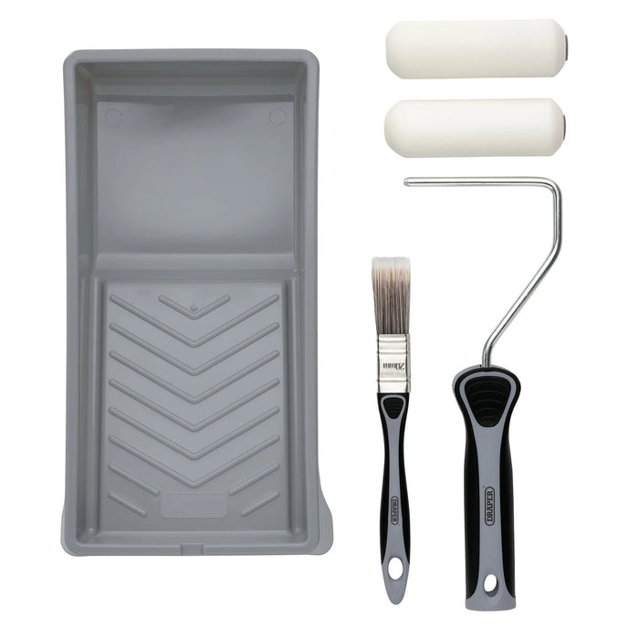 Draper High-Density Foam Paint Roller and Brush Set with Soft Grip (5 Piece)