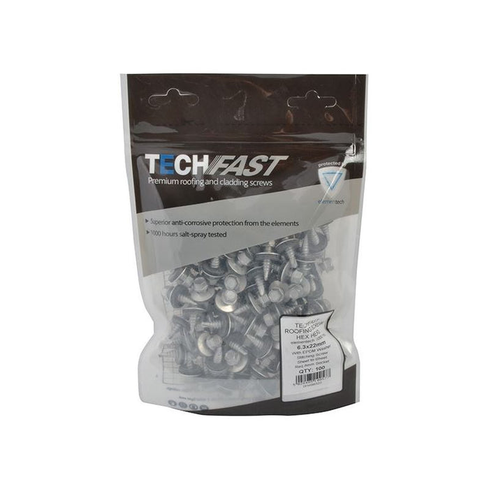 Forgefix TechFast Hex Head Stitching Screw Self-Drill 6.3 x 22mm Pack 100 ForgeFix - Town Tools