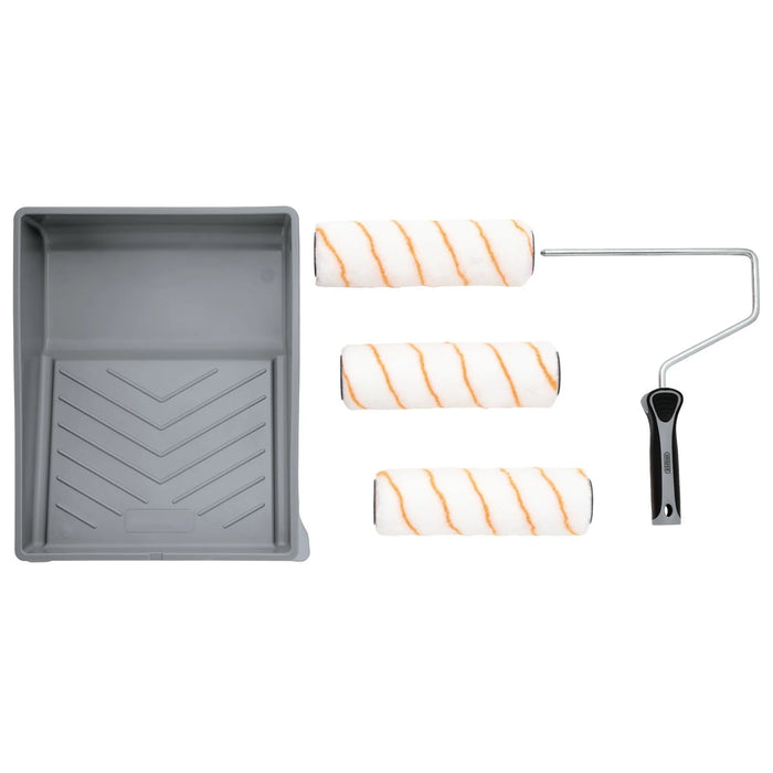 Draper Medium Pile Polyester Paint Roller Set with Soft Grip (5 Piece)