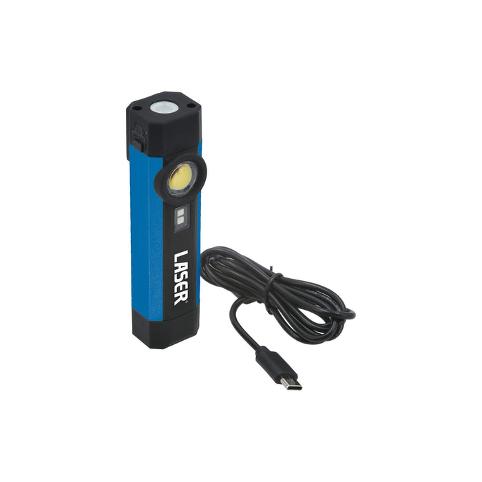 Laser Aluminium Rechargeable Mini Pocket Light with UV 8598