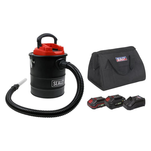 Sealey Handheld Ash Vacuum Cleaner 20V SV20 Series 15L Kit 2 Batteries Sealey - Town Tools 