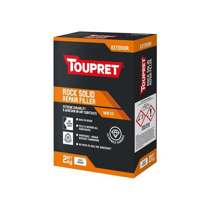 Toupret Exterior Rock Solid Repair Filler 2kg Toupret - Town Tools