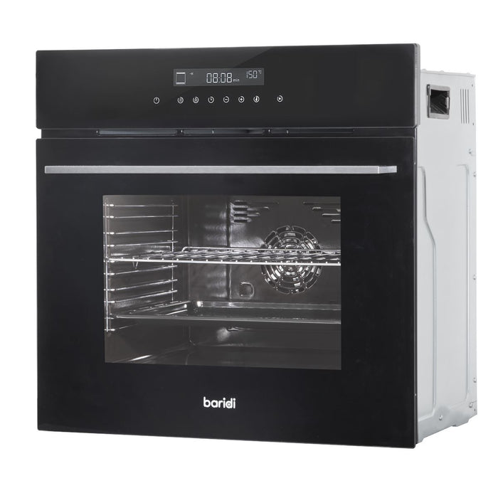 Baridi Integrated Fan-Assisted Electric Oven 60cm 72L Capacity - Black