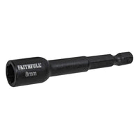 Faithfull Magnetic Impact Nut Driver 8mm x 1/4in Hex