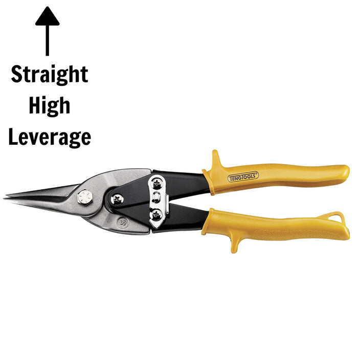 Teng Tools Tin Snip High Leverage Straight Teng Tools - Town Tools 