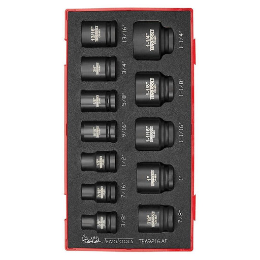Teng Tools 1/2" Impact Socket Set AF DIN FOAM1 16 Pieces Teng Tools - Town Tools 