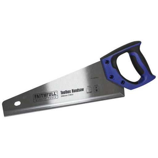 Faithfull Toolbox Hardpoint Handsaw 350mm (14in) 16 TPI Faithfull - Town Tools