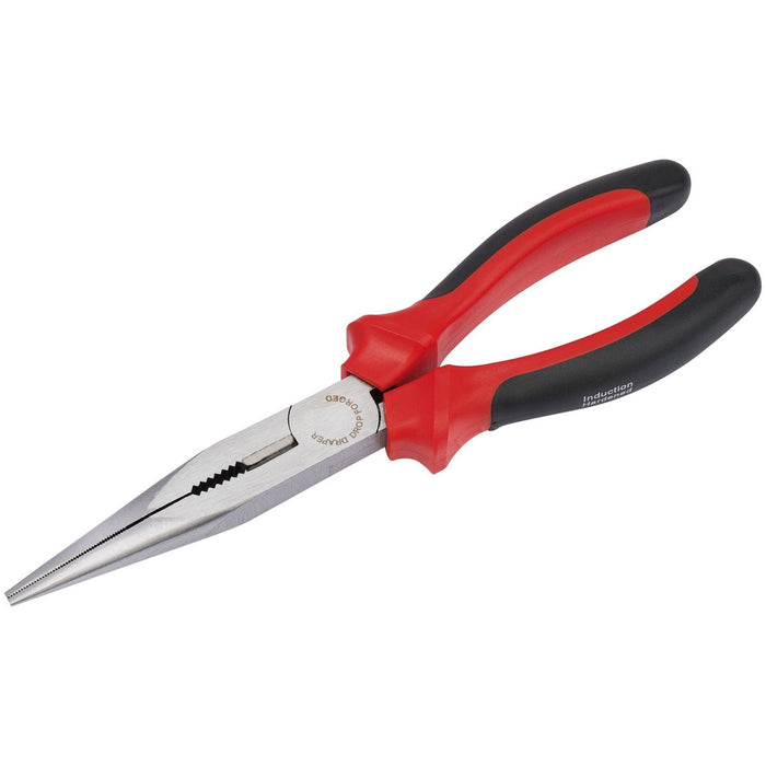 Draper Heavy Duty Long Nose Pliers with Soft Grip Handles, 200mm 68300 Draper - Town Tools 