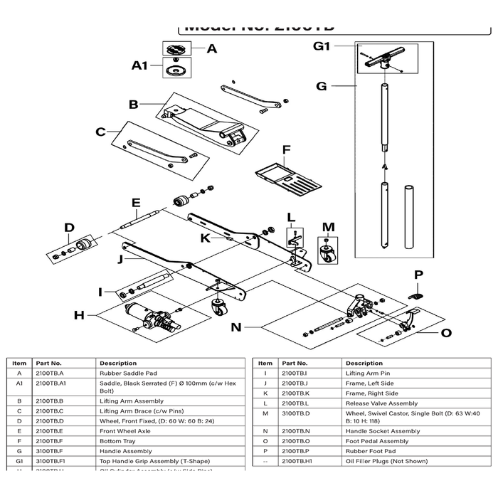Sealey Handle Assembly