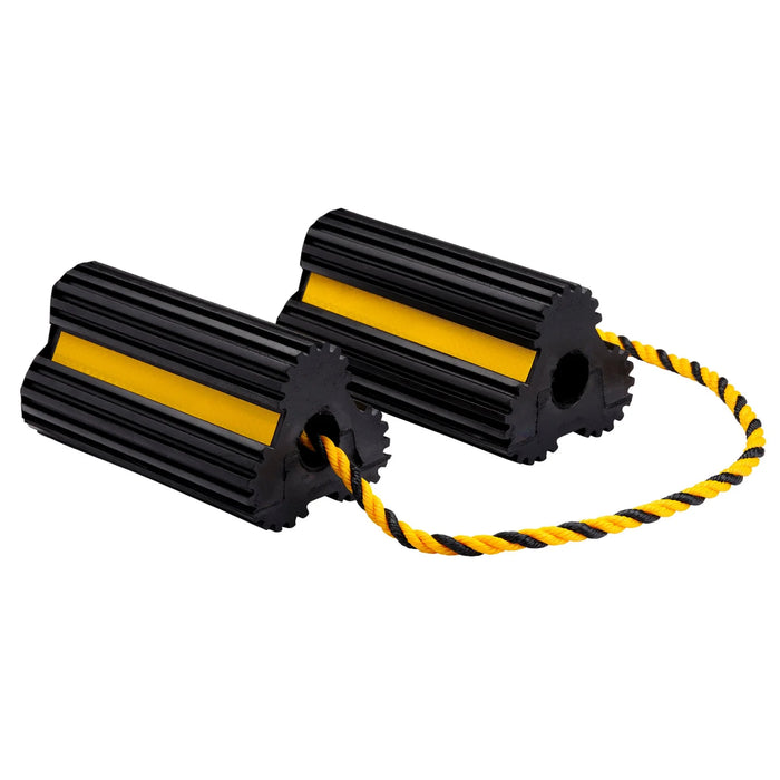 Draper Heavy Duty Rubber Wheel Chocks, 3 Tonne (Pair) - RWC4