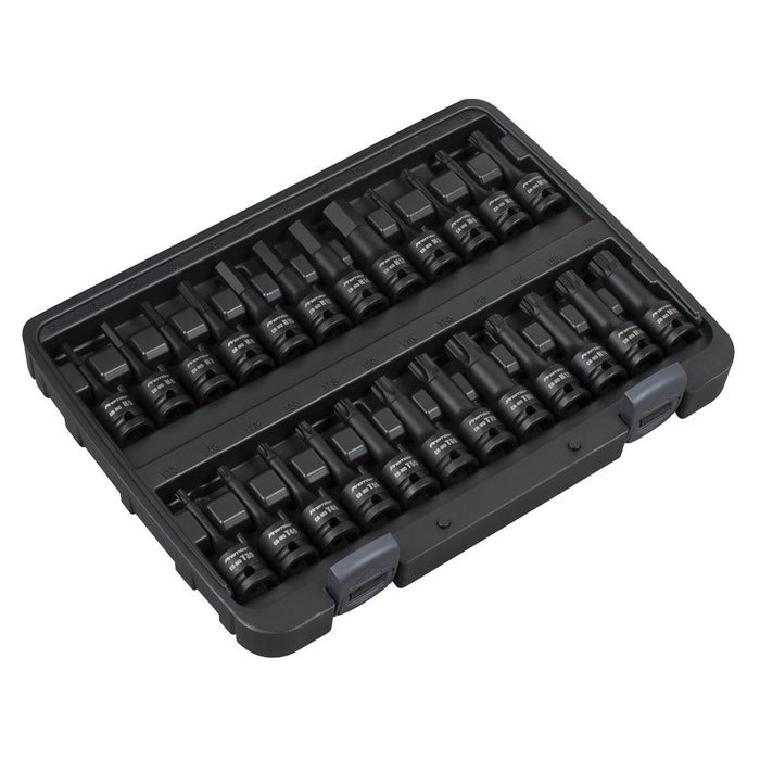 Premier Hex/TRX-Star*/Spline Impact Socket Bit Set 1/2"Sq Drive 24pc Sealey Premier - Town Tools 