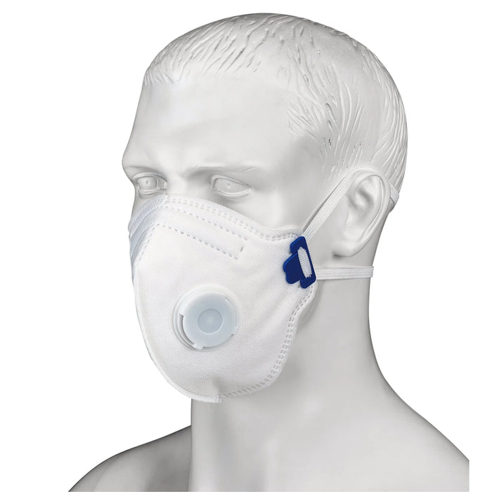 Draper FPP3 NR Vertical Fold Flat Face Masks with Valve (Pack of 10) - FM27/C