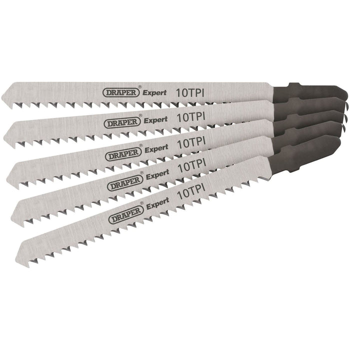 Draper DT101B Jigsaw Blade Set, 100mm (5 Piece) 81716 Draper - Town Tools 