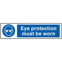 Scan Eye Protection Must Be Worn - PVC Sign 200 x 50mm