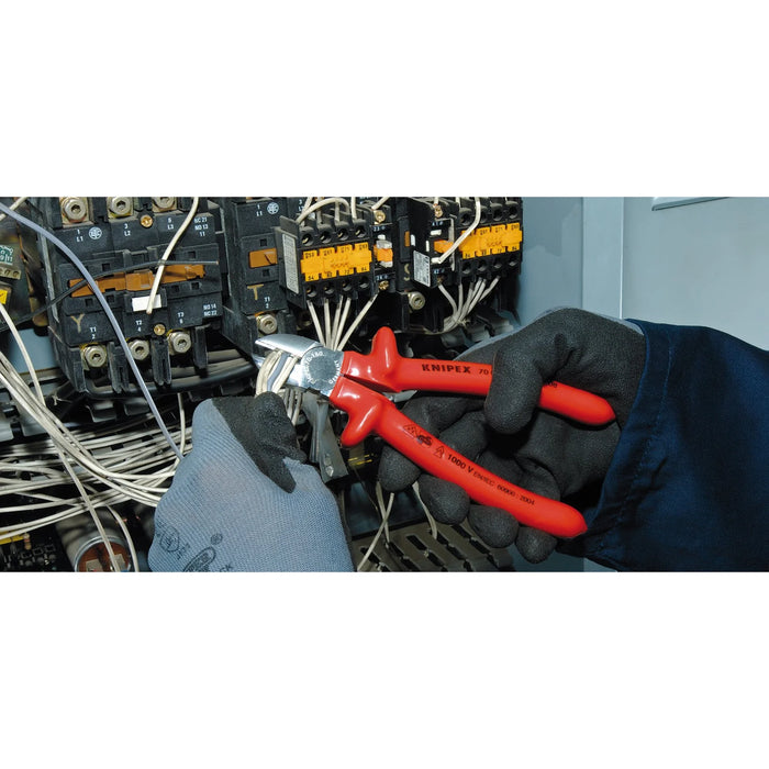 KNIPEX 70 07 180 Diagonal Cutter with dipped insulation, VDE-tested