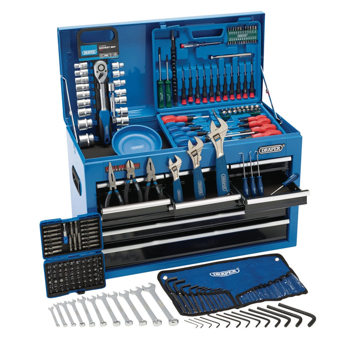 Draper Top Chest Tool Kit, 9 Drawer (216 Piece) - COMBO